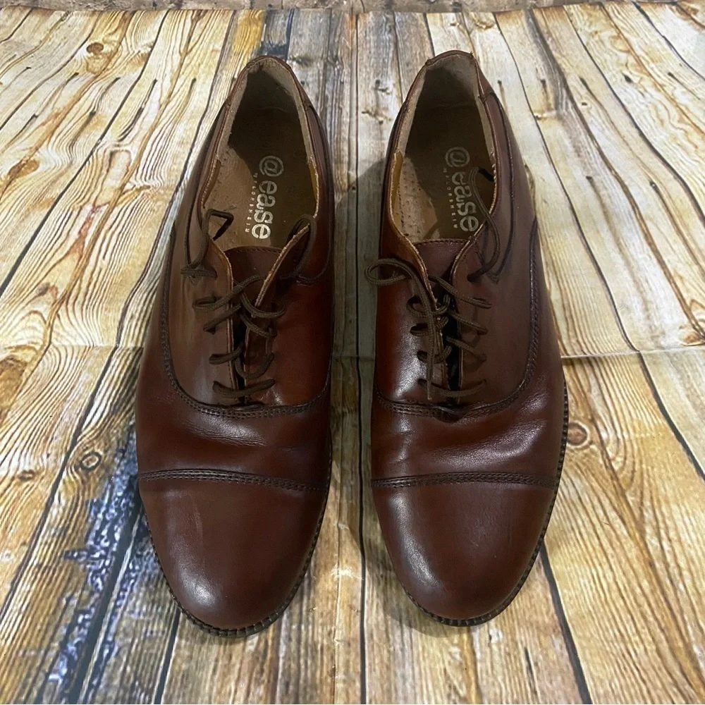 Florsheim @Ease Lace Up Brown Leather Derby Oxfords Size 11 D